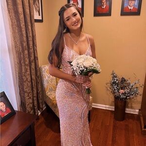 Elegant Sequin Evening Gown